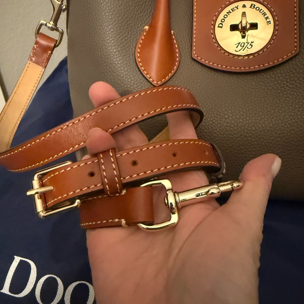 Dooney & Bourke Gray and Brown Satchel - Picture 14 of 16